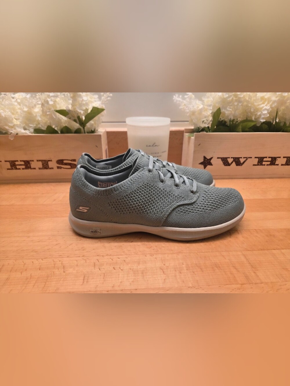 Skechers Go Step Lite Sneakers Sage Green Washable Women's Size 7.5